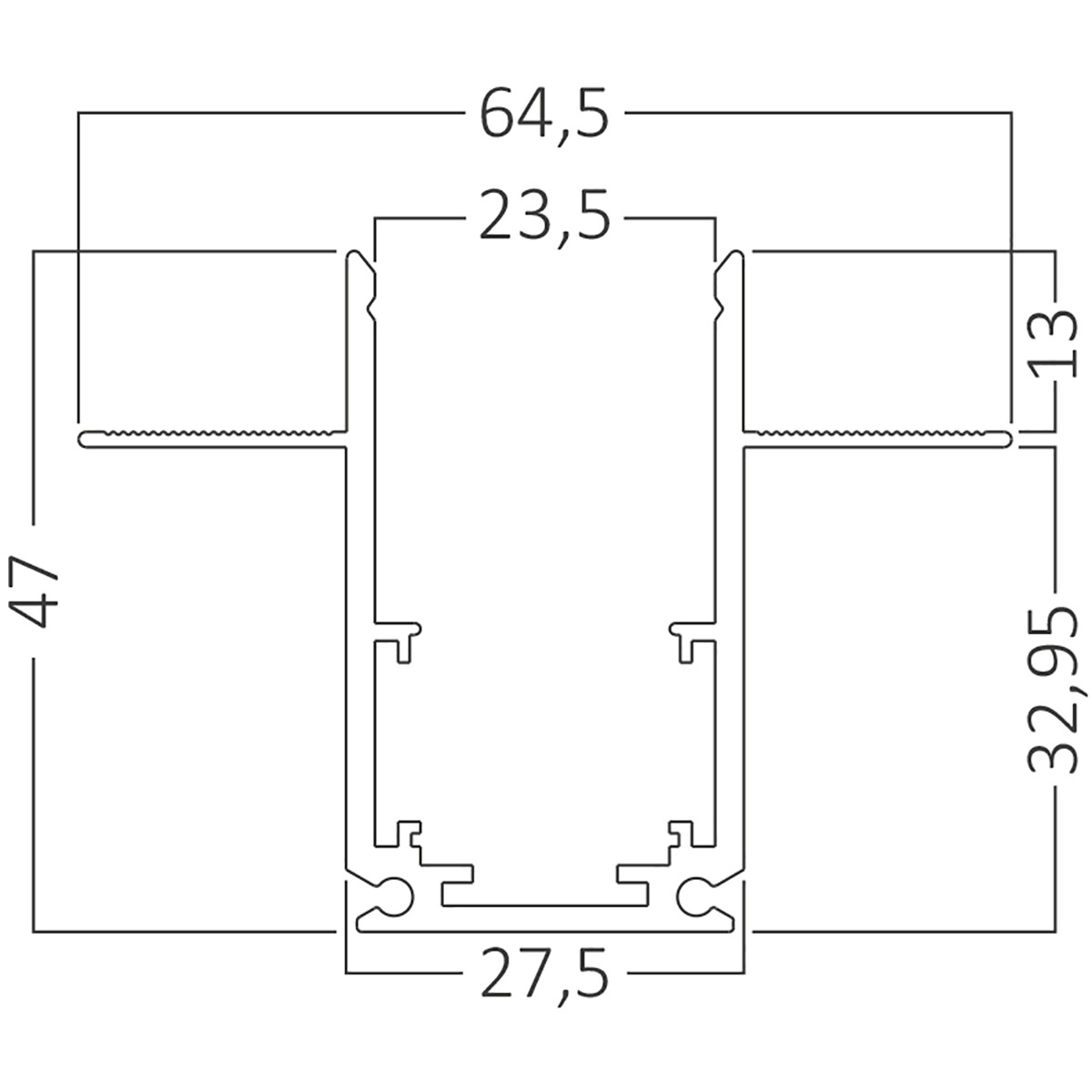 48V Magnetische Track Rail - Schienensystem - Brinton Magni - Einbau - Schwarz - 2 Meter