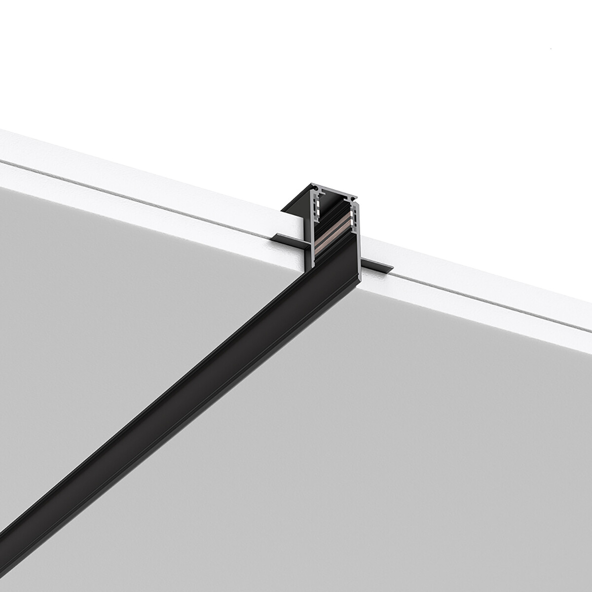 48V Magnetische Track Rail - Schienensystem - Brinton Magni - Einbau - Schwarz - 2 Meter