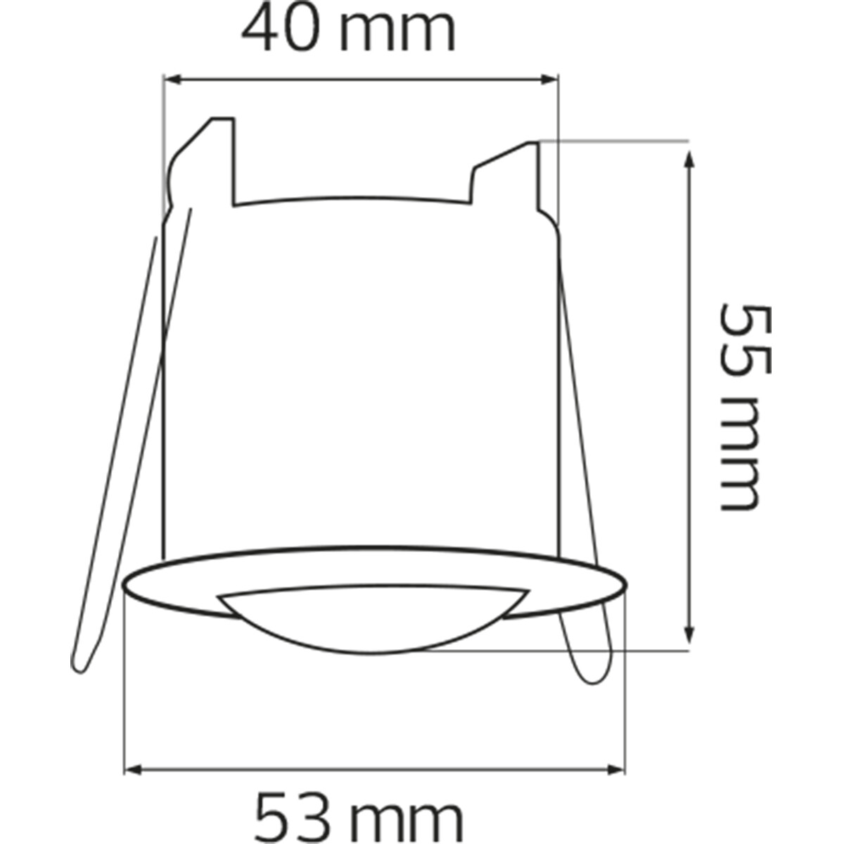 Bewegungsmelder PIR - Kozolux - 6m - Max 200W - 360° - Einbau - Rund - Schwarz