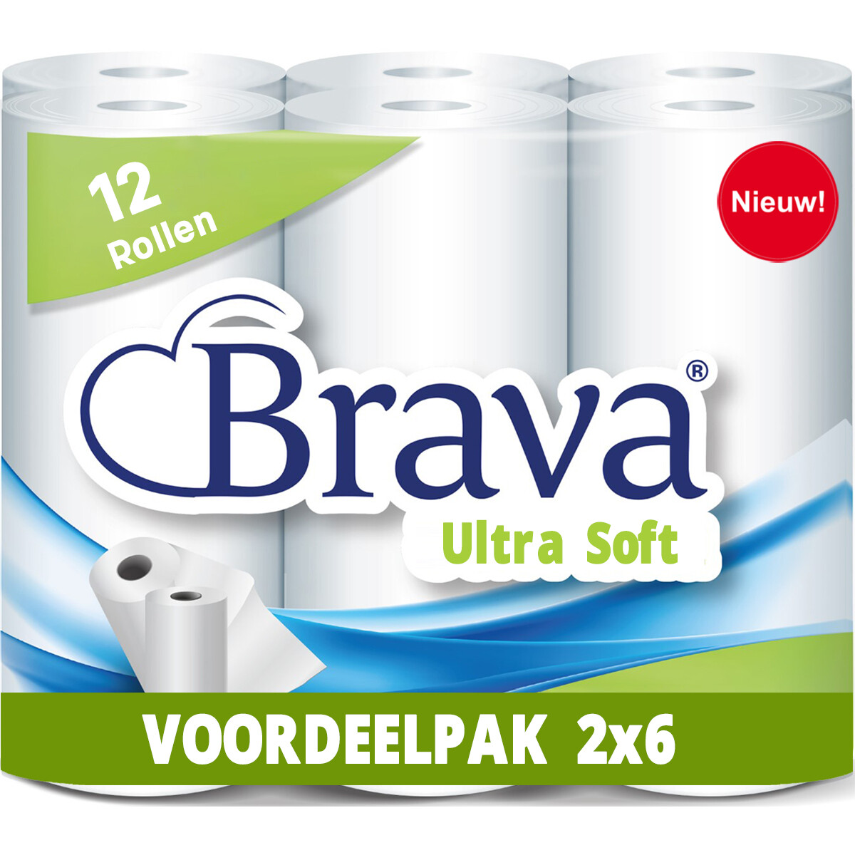 Brava - Super Küchenpapier - 12 Rollen - Ultra absorbierendes Küchenpapier - Ultra Clean Küchenrolle - Vorteilspackung