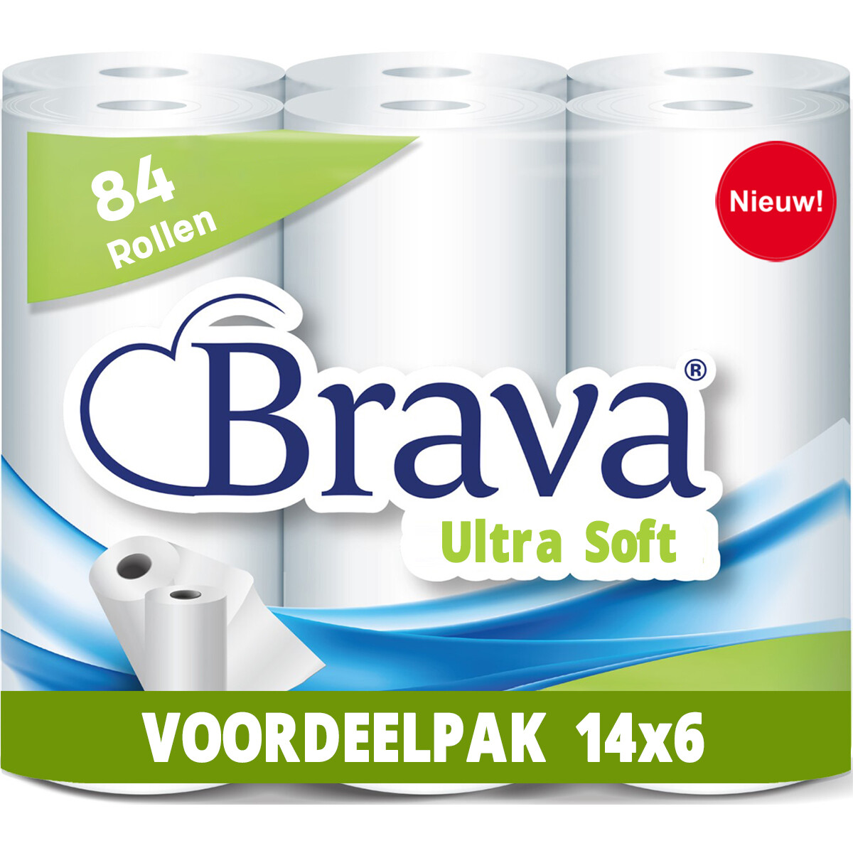 Brava - Super Küchenpapier - 84 Rollen - Ultra absorbierendes Küchenpapier - Ultra Clean Küchenrolle - Vorteilspackung