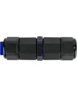 Kabelverbinder - Rechte Connector - Waterdicht IP68 - 3 Aderig - Zwart