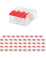 Lasklem Slim Set 10 Stuks - 3 Polig met Klemmetjes - Rood