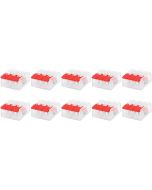 Lasklem Slim Set 10 Stuks - 3 Polig met Klemmetjes - Rood