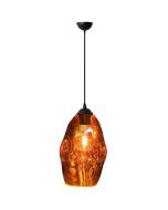 LED Hanglamp - Meteorum - Ovaal - Koper Glas - E27