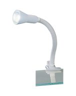 LED Klemlamp - Trion Fexy - E14 Fitting - Glans Wit - Kunststof