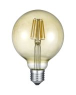 LED Lamp - Filament - Trion Globin - E27 Fitting - 4W - Warm Wit 3000K - Rookkleur - Glas