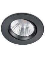 LED Spot - Inbouwspot - Trion Paniro - Rond 5W - Dimbaar - Warm Wit 3000K - Mat Zwart - Aluminium - Ø80mm