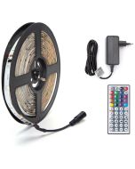 LED Strip Set Digitaal - Aigi Stippi - 5 Meter - 5050-30 - RGB - Waterdicht IP65 - Afstandsbediening - 12V