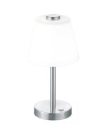 LED Tafellamp - Trion Emaro - 4W - Warm Wit 3000K - Dimbaar - Rond - Mat Nikkel - Aluminium