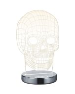 LED Tafellamp - Trion Skelly - 7W - Aanpasbare Kleur - Rond - Glans Chroom - Aluminium