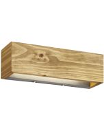 LED Wandlamp - Trion Brida - 13W - Warm Wit 3000K - 1-lichts - Dimbaar - Rechthoek - Mat Bruin - Natuur Hout