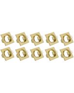 Spot Armatuur 10 Pack - Trion - GU10 Fitting - Inbouw Vierkant - Mat Goud Aluminium - Kantelbaar 80mm