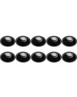 Spot Armatuur 10 Pack - Pragmi Zano Pro - GU10 Fitting - Inbouw Rond - Mat Zwart - Aluminium - Kantelbaar - Ø93mm