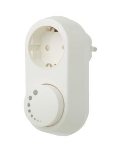 EcoDim - LED Stekkerdimmer - ECO-DIM.06 - Fase Afsnijding RC - Opbouw - Enkel Knop - 0-150W - Wit