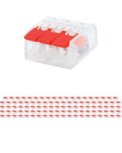 Lasklem Slim Set 10 Stuks - 3 Polig met Klemmetjes - Rood