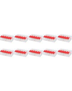 Lasklem Slim Set 10 Stuks - 5 Polig met Klemmetjes - Rood