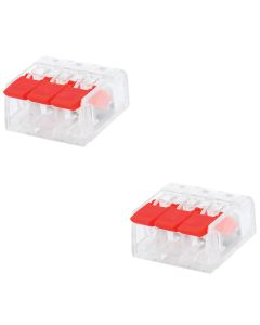 Lasklem Slim Set 10 Stuks - 3 Polig met Klemmetjes - Rood