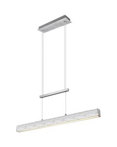 LED Hanglamp - Trion Parola Up and Down - 31W - Warm Wit 3000K - Dimbaar - Rechthoek - Mat Grijs - Aluminium