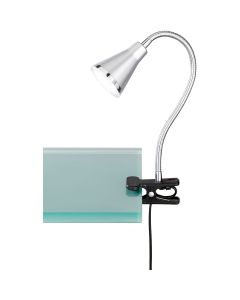 LED Klemlamp - Trion Arora - 3W - Warm Wit 3000K - Glans Titaan - Kunststof