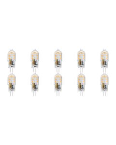 LED Lamp 10 Pack - G4 Fitting - Dimbaar - 2W - Helder/Koud Wit 6000K - Transparant | Vervangt 20W