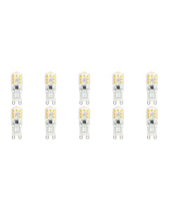 LED Lamp 10 Pack - G9 Fitting - Dimbaar - 3W - Warm Wit 3000K - Transparant | Vervangt 32W