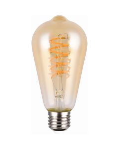 LED Lamp - Filament - Trion Limpo - E27 Fitting - 7W - Warm Wit 2700K - Glans Chroom - Glas