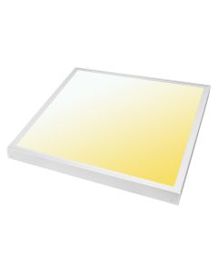 LED Paneel - Aigi Limno Slim - 60x60 - Aanpasbare Kleur CCT - 32W Opbouw Vierkant - Smart Wifi - Dimbaar - Mat Wit - Aluminium