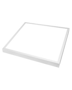 LED Paneel - Aigi Limno Slim - 60x60 - Aanpasbare Kleur CCT - 32W Opbouw Vierkant - Smart Wifi - Dimbaar - Mat Wit - Aluminium