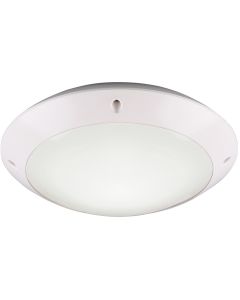 LED Plafondlamp - Trion Camiro - Opbouw Rond - Waterdicht IP54 - E27 Fitting - Mat Wit - Kunststof