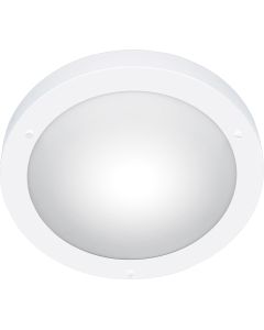 LED Plafondlamp - Trion Condi - Opbouw Rond - Spatwaterdicht IP44 - E27 Fitting - Mat Wit Aluminium - Ø310mm