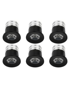 LED Veranda Spot Verlichting 6 Pack - 1W - Warm Wit 3000K - Inbouw - Rond - Mat Wit - Aluminium - Ø31mm