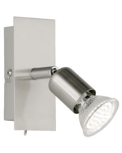 LED Plafondspot - Trion Nonta - GU10 Fitting - 3W - Warm Wit 3000K - 1-lichts - Rond - Mat Nikkel - Aluminium