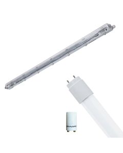 LED TL Armatuur met T8 Buis Incl. Starter - Aigi Dybolo - 60cm Enkel - 8W - Natuurlijk Wit 4200K - Beschermingsgraad IP20