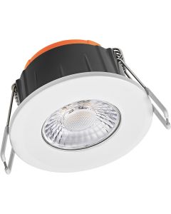 EcoDim - LED Spot - Inbouwspot - ED-10028 - 5W - Waterdicht IP54 - Dimbaar - Warm Wit 2700K - Mat Wit - Aluminium - Rond - Kantelbaar