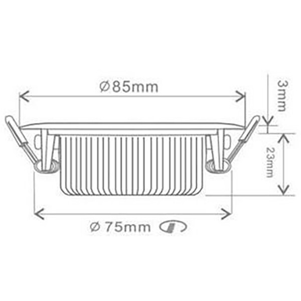 EcoDim - LED Spot - Einbauspot - ED-10028 - 5W - Wasserdicht IP54 - Dimmbar - Warmweiß 2700K - Mattweiß - Aluminium - Rund - Schwenkbar