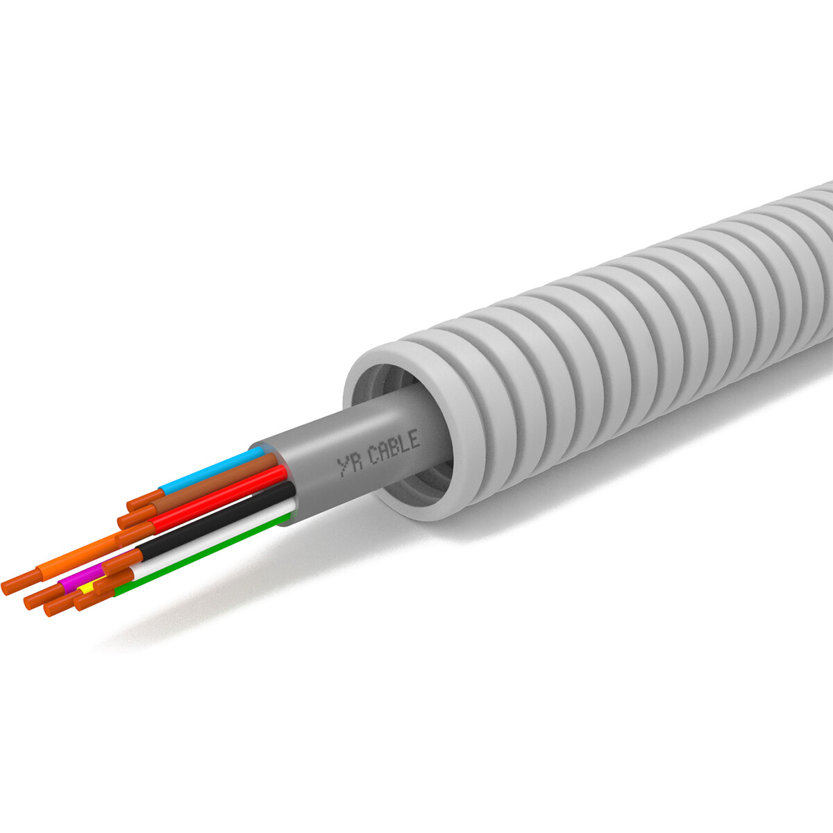 Flexible Rohr mit Signalkabel - Vorgefertigtes Flexrohr - YR-MB - 2x0.8mm - 16mm - 100 Meter