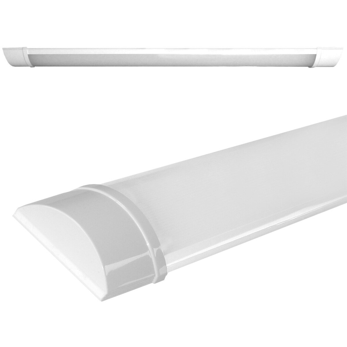 LED Batten - Titro - 18W - Tageslicht 6400K - Aluminium - 60cm