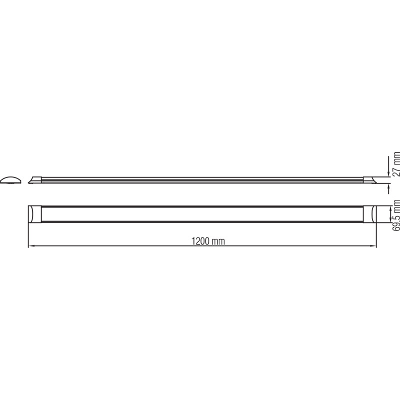 LED Batten - Titro - 36W - Tageslicht 6400K - Aluminium - 120cm