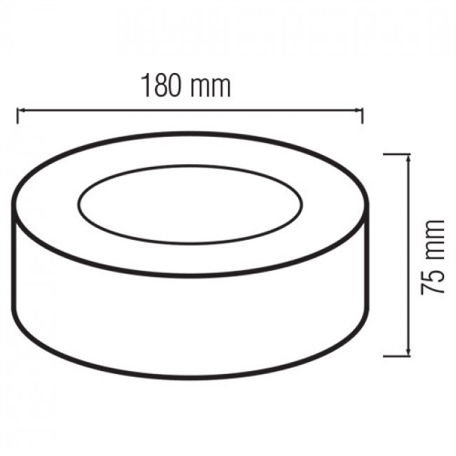 LED Downlight 6er Pack - Aufbau Rund Hoch 15W - Universalweiß 4200K - Mattschwarz Aluminium - Ø180mm