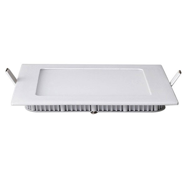 LED Downlight Slim - Einbau Quadratisch 3W - Universalweiß 4200K - Mattweiß Aluminium - 89mm