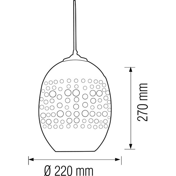 LED Hängelampe 3D - Radus - Oval - Chrom Glas - E27