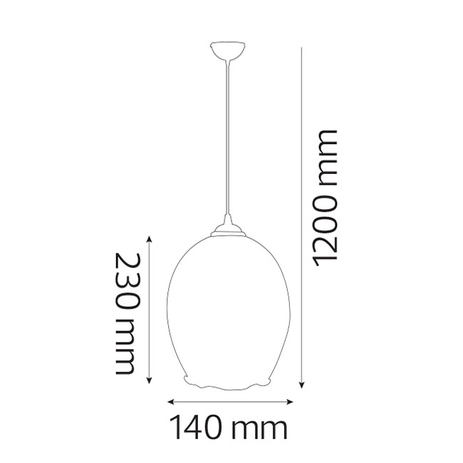 LED Hängelampe - Meteorum XL - Oval - Chrom Glas - E27