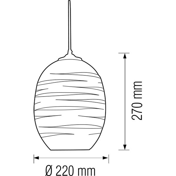 LED Hängelampe 3D - Structure - Oval - Chrom Glas - E27