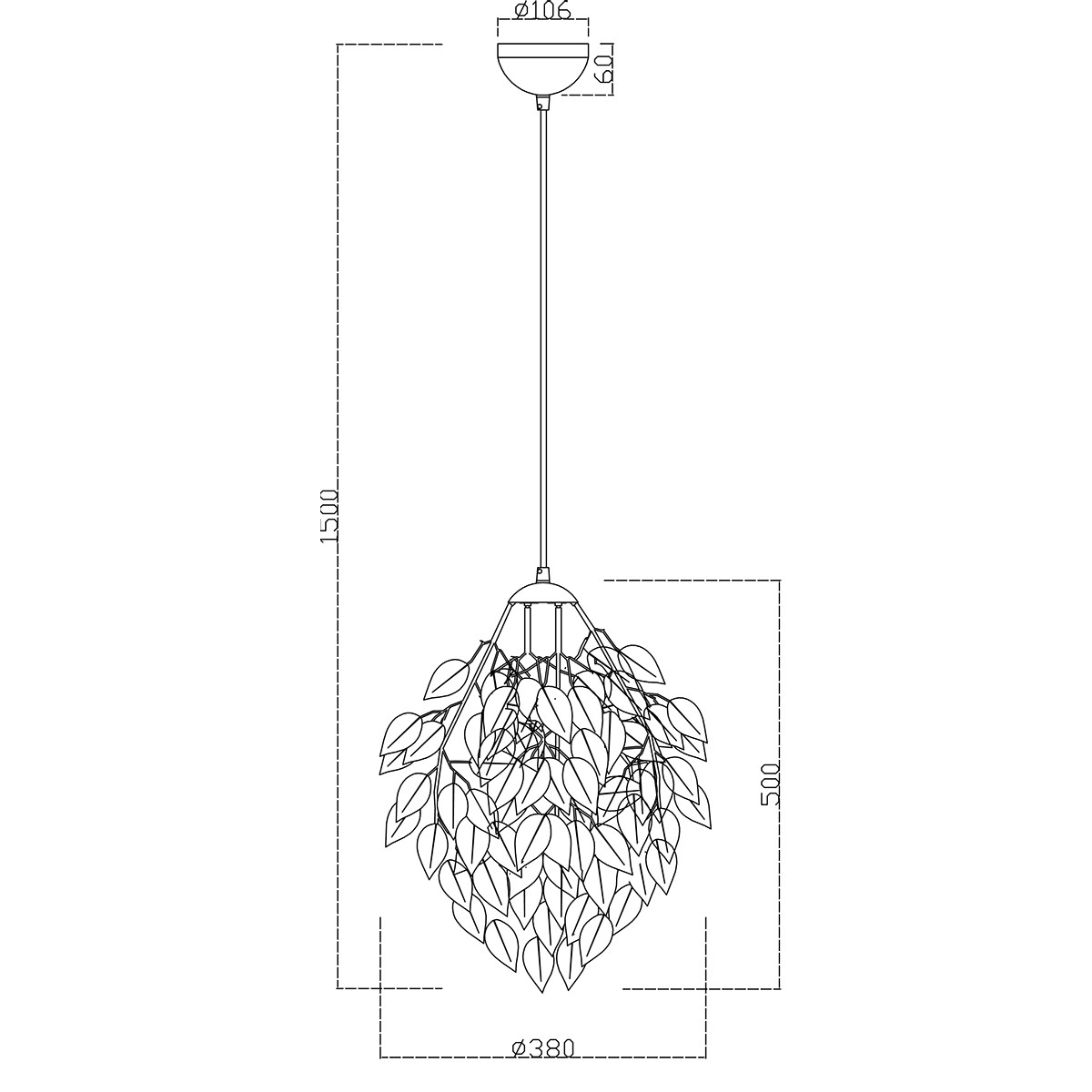 LED Hängelampe - Trion Lovy - E14 Sockel - Rund - Chrom Aluminium