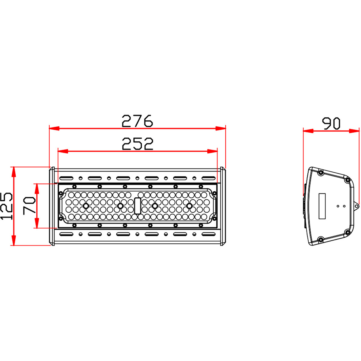 LED High Bay Linear - Rinzu Lin - 50W - 150LM/W - 860 6000K - Dimmbar 0-10V - IP65 - Sosen-Treiber - Sanan-LEDs