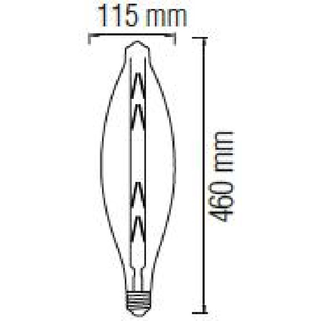 LED Lampe - Design - Elipo XL - E27 Sockel - Titanfarbene - 8W - Warmweiß 2400K