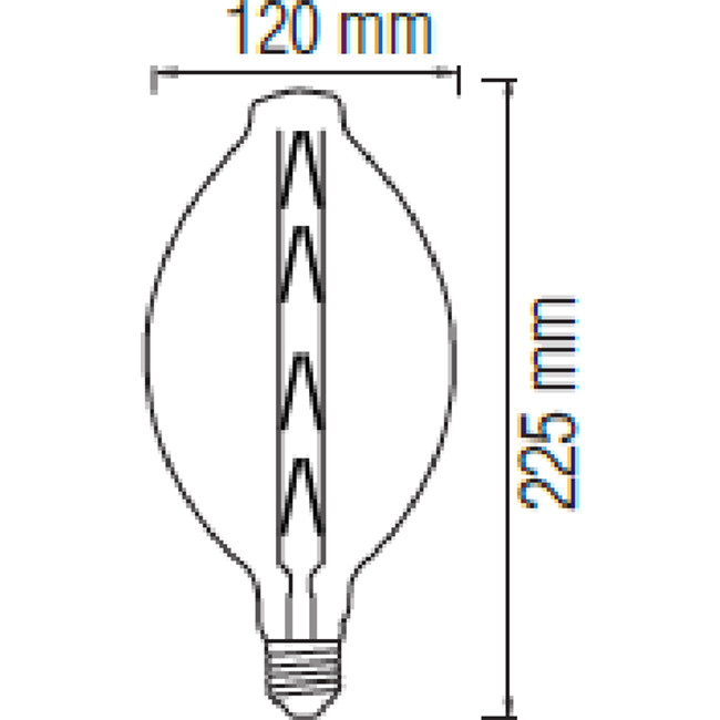 LED Lampe - Design - Elma - E27 Sockel - Titanfarbene - 8W - Warmweiß 2400K