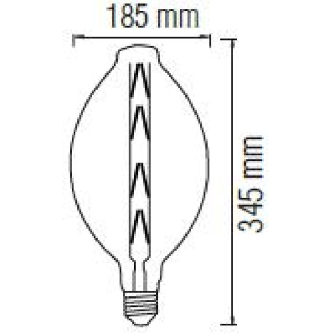 LED Lampe - Design - Elma XL - E27 Sockel - Titanfarbene - 8W - Warmweiß 2400K