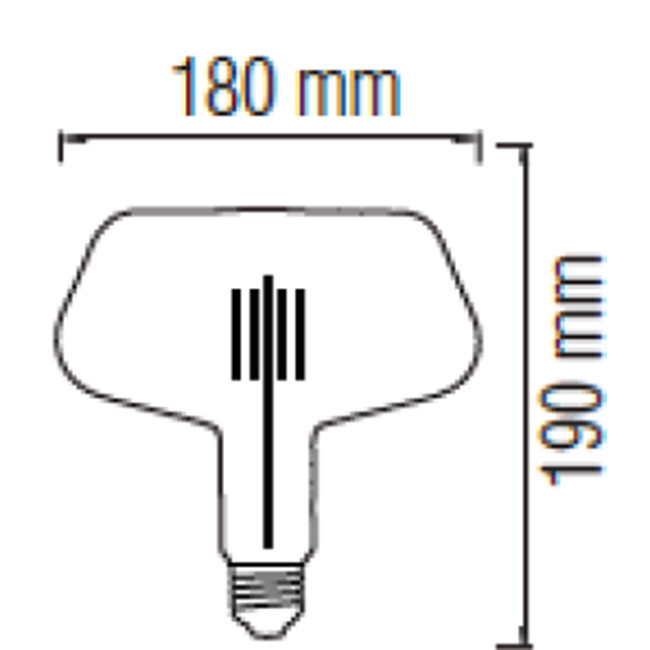 LED Lampe - Design - Gonza - E27 Sockel - Titanfarbene - 8W - Warmweiß 2400K